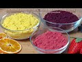 DIY dried fruit powder for natural food flavouring and coloring | relaxing cooking video
