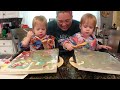 Twins do a Father's day painting
