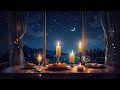 ⭐Night sky and candlelight🕯 and gratitude🙏 (sleep, healing, meditation, stress relief music)