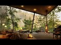 🌤️ Early Morning Bedroom in Forest with  Slow Piano Jazz Music ☕ - Relaxing Jazz for Work , Study