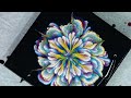 (377) AMAZING acrylic pour FLOWER painting ~ Only 3 COLOURS ~ MUST SEE!!! ~ Paint #WithMe