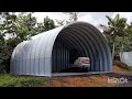 Quonset Hut: Assembling & Putting Up The Arches With Two People | Time lapse video