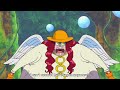 one piece luffy and sanji beat the priest at skypiea