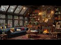Cozy Book Coffee In Spring Ambience with Smooth Jazz Music For Study And Sleep