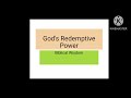 God's Redemptive Power