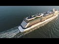 Celebrity Eclipse drone view before sunset