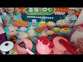 11 Minutes Satisfying with Unboxing Pink Rabbit Hello kitty Sushi Toy's  Tea Party Playset/ASMR