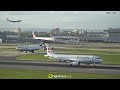 Heathrow Airport Live - STRONG CROSSWIND Tuesday 16th April 2024