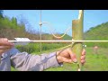 How To Make an Accurate Compound Bow From Bamboo.100% Natural Materials,Pure Handmade.