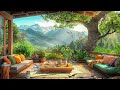 Refreshing Summer Coffee 🌤 Mountain Porch Vibes & Smooth Jazz Instrumentals for Happy Mood