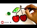 Easy cherry drawing for kids || Drawing tutorial