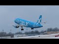 RARE Global Crossing A320 Departure! (BUF) 2/10/22