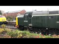 Class 40 40106 idling at Kidderminster.