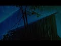 Goodbye Insomnia Immediately with Heavy Rain Sounds on a Tin Roof in Forest at Night | Rain Sounds