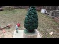 Christmas Tree from a Utility Pole - Chainsaw Carving Practice