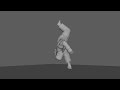 Ryu double trickling backflip animation