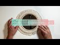 DIY Macrame Mirror With Wooden Beads/Christmas Decoration/Lustro z koralami/Dekoracja świąteczna