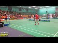Badminton Robot Kento Momota. Simple step and perfect shot.