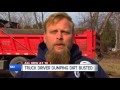 Dump truck dumper caught on video