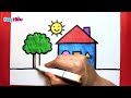 How to draw a simple but beautiful house - How to draw a picture of a house