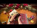 ASMR Wrapping Christmas presents (No talking) Paper crinkles, taping, cutting