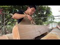 Innovative Wood Processing: Crafting a Magnificent Outdoor Furniture Set from Rejected Tree Branches