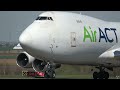 90 LANDINGS & TAKEOFF`s in 60 MINUTES -  RED BOEING 747 DEPARTURE + Heavy plane mix (4K)