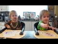 Twins try color diffusing paper!