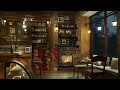 Cozy Coffee Shop Ambience with Relaxing Jazz Music, Rain Sounds & Crackling Fireplace | 8 Hours