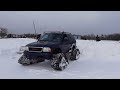 SNOWMOBILE VS QUAD DITCH BANGING