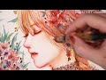 ASMR | SOUND and DRAWING by a beautiful glass dip pen and inks❁