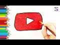 How To Draw Youtube Logo - Step By Step Drawing