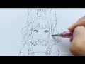 How to draw Anime Girl Step by step for beginer