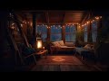 Cozy Treehouse | Rain Sounds, Thunder & Crackling Fireplace for Sleep, Study, Meditation | 8 Hours