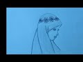 how to draw a hijab girl easy step by step | beautiful easy cindrella drawing shading | #art #girl