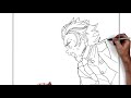 How To Draw Tanjiro (Constant Flux) | Step By Step | Demon Slayer