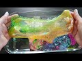 Satisfying slime video ASMR!!Mixing random into unicorn slime