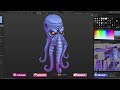 3D Hand-Painted Stylized Mindflayer / 3DCoat Textura (full painting timelapse)