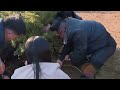 Supreme Leader plants memorial trees with Supreme Sister for Tree-Planting Day