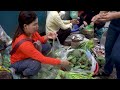Cambodian Lively Market Food - Fresh fish, Vegetables, Pork, Shrimp, & More
