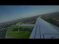 airBaltic A220 YL-ABE takeoff from Riga Airport RIX
