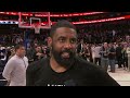 A SELFLESS GROUP 🗣️ Kyrie Irving speaks on making the second round of the playoffs | NBA on ESPN