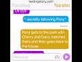 Ponyboy sneaks out to see Cherry pt1 ( texting story, not real!)