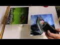 Resin pour coating Daniel Smith Watercolors on canvas panel and Masonite canvas.