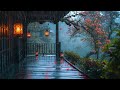 Get Over Insomnia with Sound Heavy Rain on Porch House in Foggy Forest - Deep Sleep, Relax & Healing