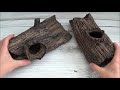 How To Make A Hollow Log From Foil And Paper Clay