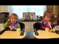 Twins try tapioca pudding