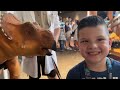 Caleb's DINOSAUR ADVENTURE at JURASSIC WORLD DINO PARK! WE PET a T-REX!