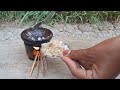 Making Suji ka halwa in miniature kitchen. Mini foods, tiny foods