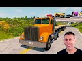 Man Trucks vs Stairs Colors with Thomas Trains vs Portal Trap - Long Cars vs Trains - BeamNG.Drive